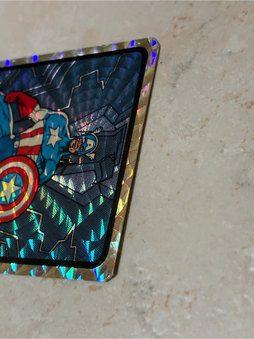 Vintage Captain America Prism Vending Machine Sticker